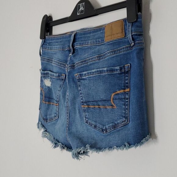 American Eagle button fly super stretch size 2 high rise jean shorts - Picture 4 of 8